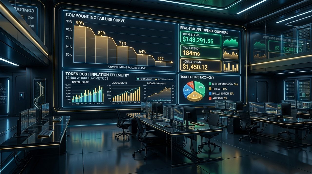 AI Agent & FinOps Statistics 2026: Production Failure Rates, Token Costs, and Enterprise Benchmarks
